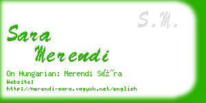 sara merendi business card